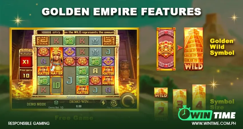 golden empire jili slot features and symbols